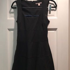 Banana Republic stretch black skater dress